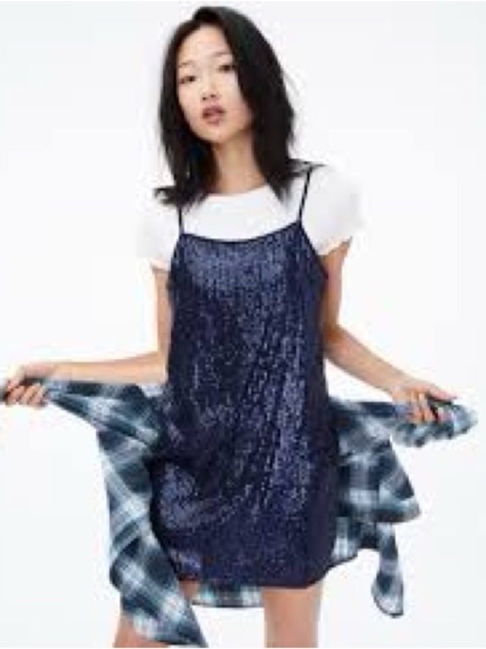 Aeropostale Navy Sequin Mini Dress b164s
